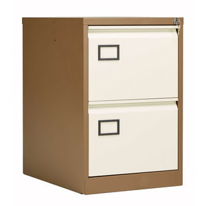 Bisley 2 Drawer Contract Steel Filing Cabinet | Coffee Cream
