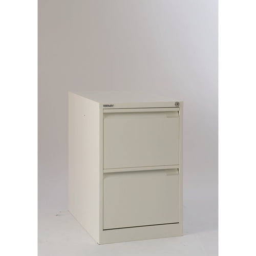 Bisley 2 Drawer Classic Steel Filing Cabinet | Chalk