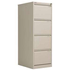 Bisley 4 Drawer Classic Steel Filing Cabinet | Goose Grey