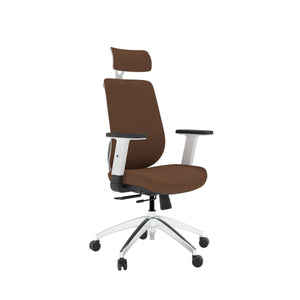 Maldini High Back Office Chair | Orange/White