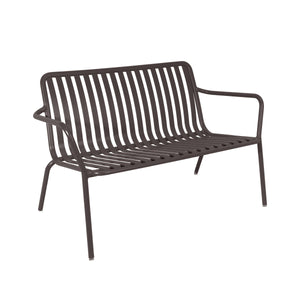 Breeze Aluminium 2 Seater Armchair Bench | Low | Charcoal