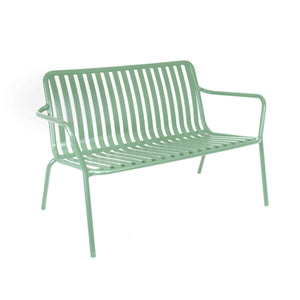 Breeze Aluminium 2 Seater Armchair Bench | Low | Fair Green