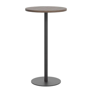Contract Table High (FSC) | 600mm | Dark Walnut/Black