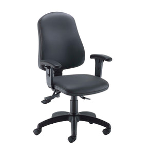 Calypso 2 Deluxe Chair | Adjustable Arms | Black PU