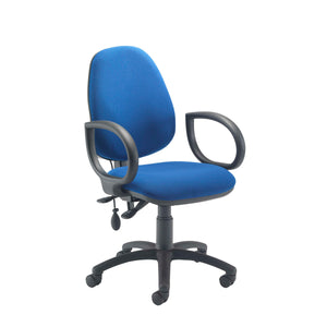 Calypso Ergo 2 Lever Office Chair with Lumbar Pump | Fixed Arms | Royal Blue