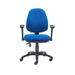 Calypso Ergo 2 Lever Office Chair with Lumbar Pump | Folding Arms | Royal Blue