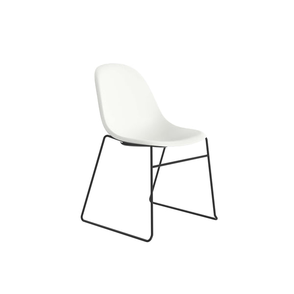 Lizzie Skid Chair | White