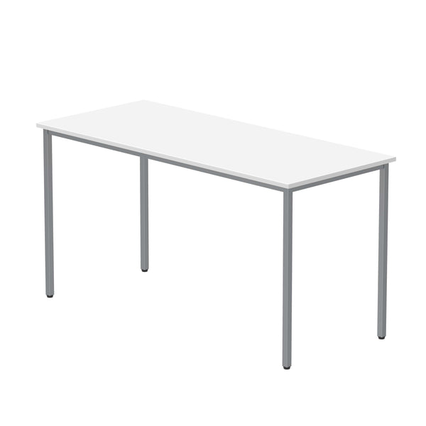 Office Rectangular Multi-Use Table (FSC) | 1400X600 | Arctic White/Silver