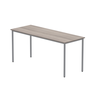 Office Rectangular Multi-Use Table (FSC) | 1600X600 | Alaskan Grey Oak/Silver