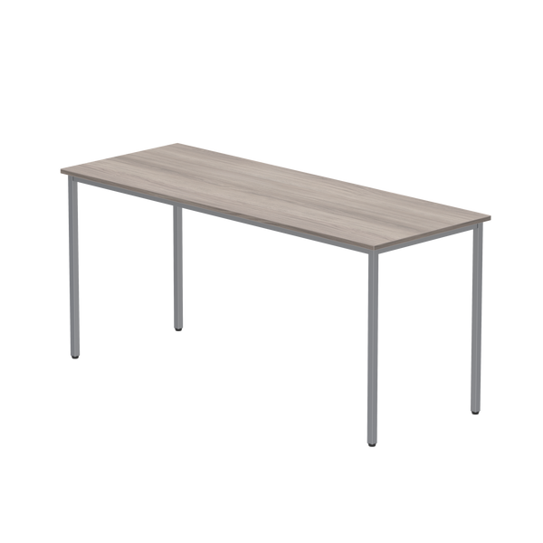 Office Rectangular Multi-Use Table (FSC) | 1600X600 | Alaskan Grey Oak/Silver