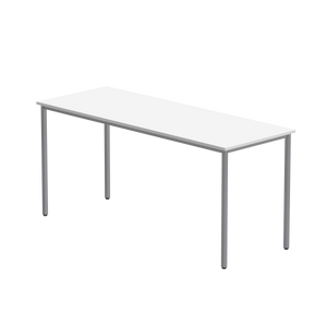 Office Rectangular Multi-Use Table (FSC) | 1600X600 | Arctic White/Silver