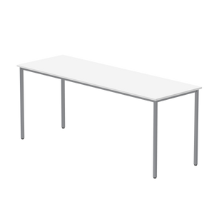 Office Rectangular Multi-Use Table (FSC) | 1800X600 | Arctic White/Silver