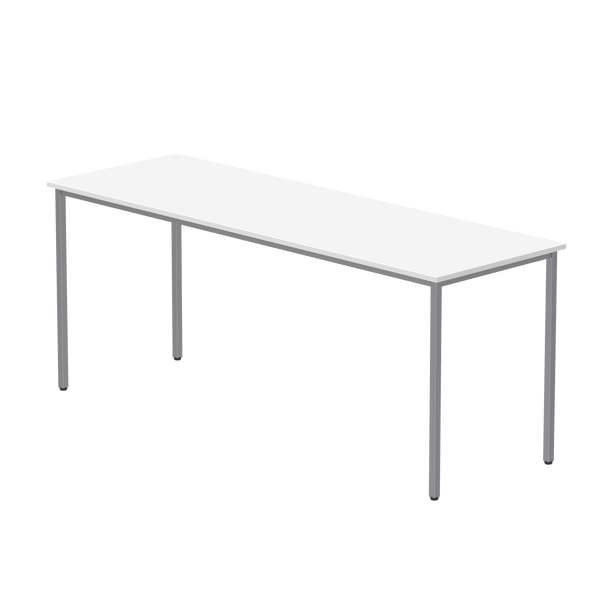 Office Rectangular Multi-Use Table (FSC) | 1800X600 | Arctic White/Silver