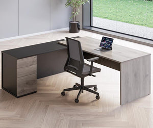 Esteem Executive Panel End Radial Desking