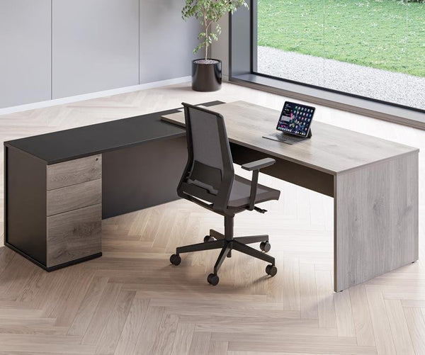 Esteem Executive Panel End Radial Desking