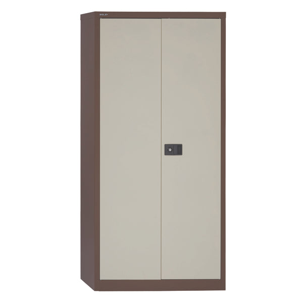 Bisley Contract Steel Double Door Cupboard | 1806mm High | Coffee/Cream