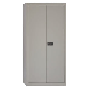 Bisley Contract Steel Double Door Cupboard | 1806mm High | Goose Grey