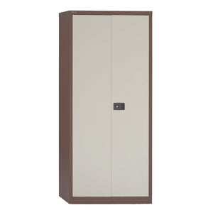 Bisley Contract Steel Double Door Cupboard | 1950mm High | Coffee/Cream
