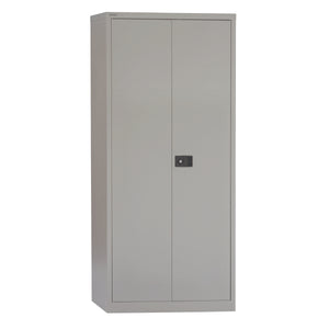 Bisley Contract Steel Double Door Cupboard | 1950mm High | Goose Grey