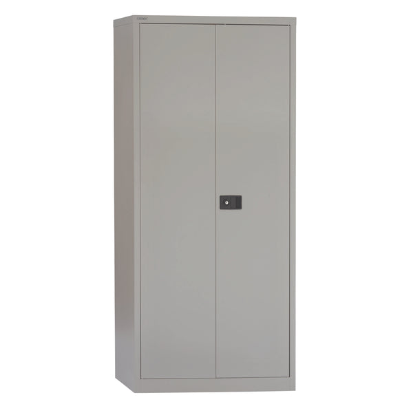 Bisley Contract Steel Double Door Cupboard | 1950mm High | Goose Grey
