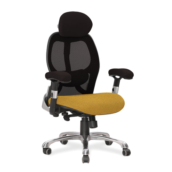Ergo - Custom Fabric 24 Hour Use Certified Ergonomic Executive Chair with Lumbar support