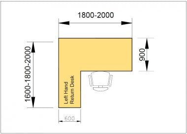 Esteem Executive Panel End Radial Desking