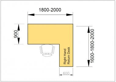 Esteem Executive Panel End Radial Desking