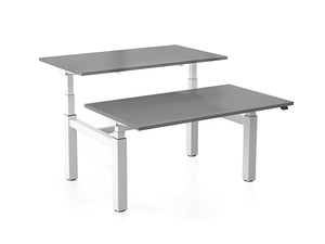 Freedom X Electric Sit/Stand Rectangular Desk - Back to Back Bench