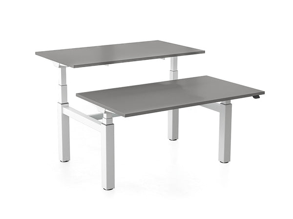 Freedom X Electric Sit/Stand Rectangular Desk - Back to Back Bench