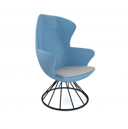 FIGARO Reception Chair with Metal Spiral Base