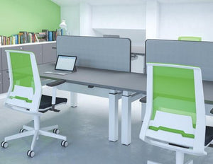 Freedom X Electric Sit/Stand Rectangular Desk - Back to Back Bench