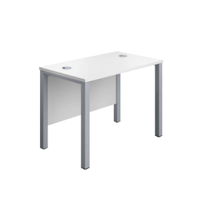 Goal Post Rectangular Desk (FSC) | 1000X600 | White/Silver