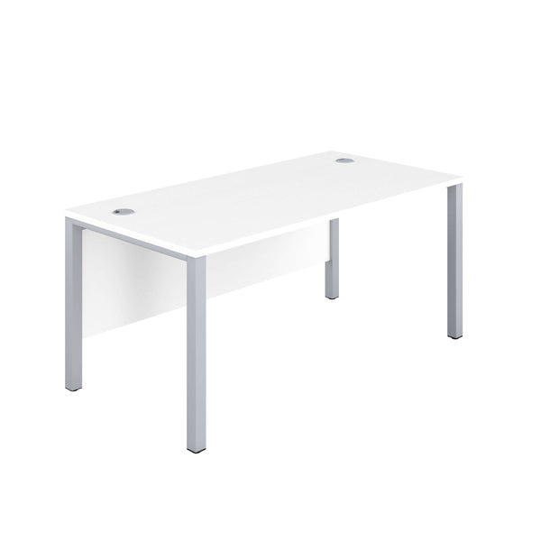 Goal Post Rectangular Desk (FSC) | 1200X600 | White/Silver