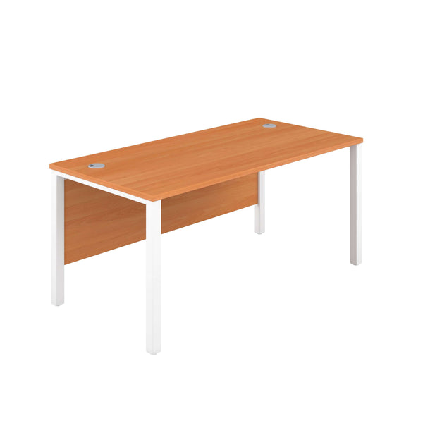 Goal Post Rectangular Desk (FSC) | 1400X800 | Beech/White