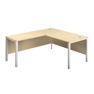 Goal Post Left Hand Return Desk (FSC) | 1600X800 | Maple/White