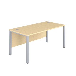 Goal Post Rectangular Desk (FSC) | 1600X800 | Maple/Silver