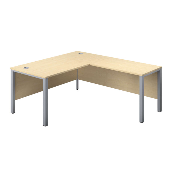 Goal Post Right Hand Return Desk (FSC) | 1600X800 | Maple/Silver