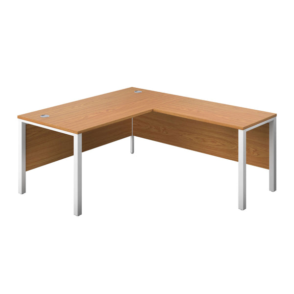 Goal Post Right Hand Return Desk (FSC) | 1600X800 | Nova Oak/White