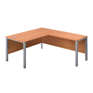 Goal Post Right Hand Return Desk (FSC) | 1800X800 | Beech/Silver