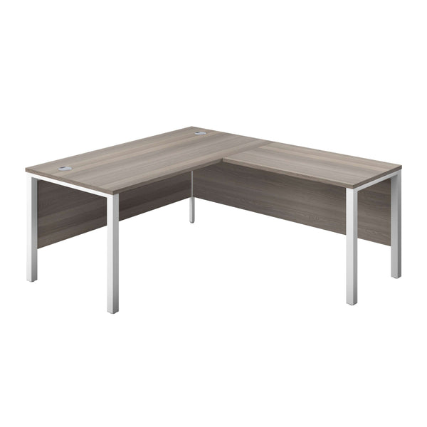 Goal Post Right Hand Return Desk (FSC) | 1800X800 | Grey Oak/White