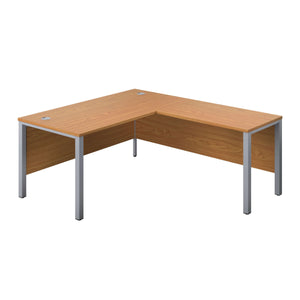 Goal Post Right Hand Return Desk (FSC) | 1800X800 | Nova Oak/Silver