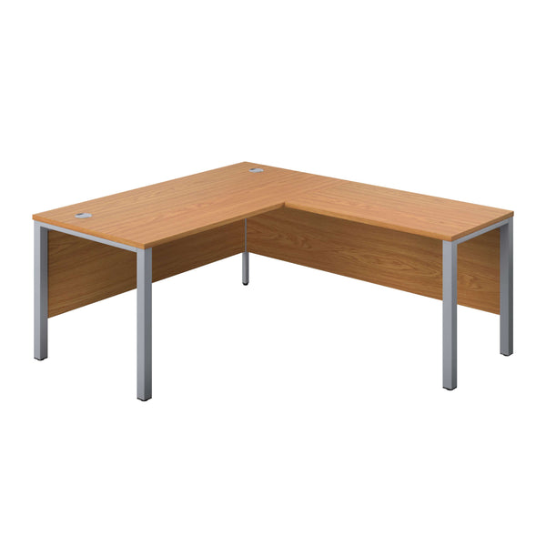 Goal Post Right Hand Return Desk (FSC) | 1800X800 | Nova Oak/Silver