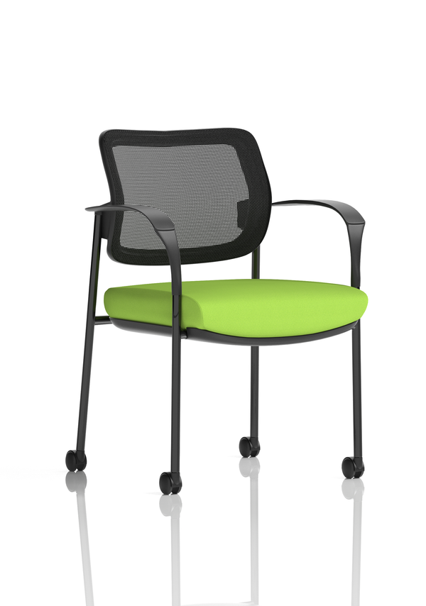 Brunswick Deluxe Medium Back Visitor Office Chair with Arms with Castors