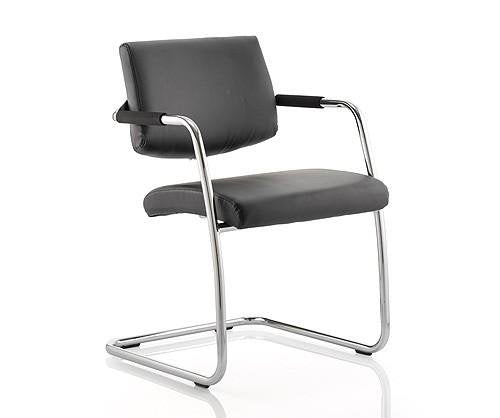 LAZIO Black Bonded Leather Conference Chair