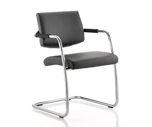 LAZIO Black Bonded Leather Conference Chair
