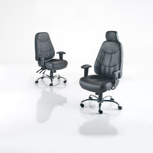 MERCURY Leather Faced 24 Hour Task Chair