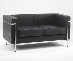 MOON Black Bonded Leather Sofa Collection