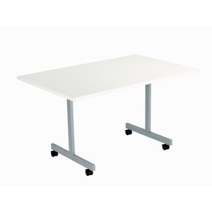 One Eighty Rectangular Tilting Table (FSC) | 1200 X 700 | White/Silver