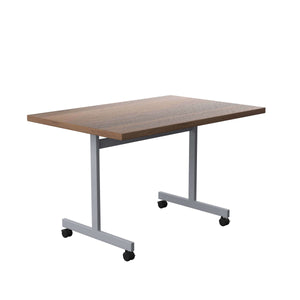 One Eighty Rectangular Tilting Table (FSC) | 1200 X 800 | Dark Walnut/Silver