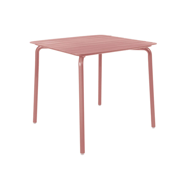 Breeze Aluminium Slatted Table | Square | Brick Dust